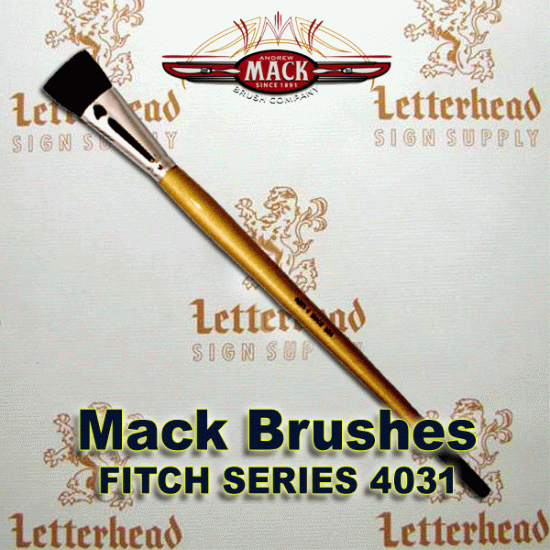 Fitch lettering Brush Square soft Sable hair Series-4031 size 1"