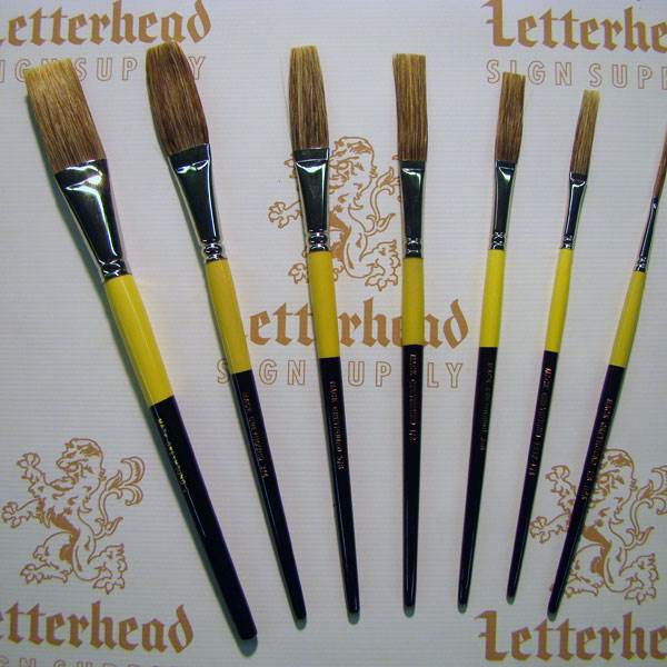 Flat Lettering Brushes Grey Stroke series 1932 by Mack Brush