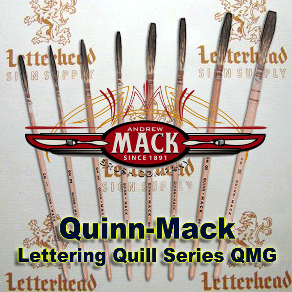 Quinn Mack Extended Brown Quill Lettering Brushes series QMB