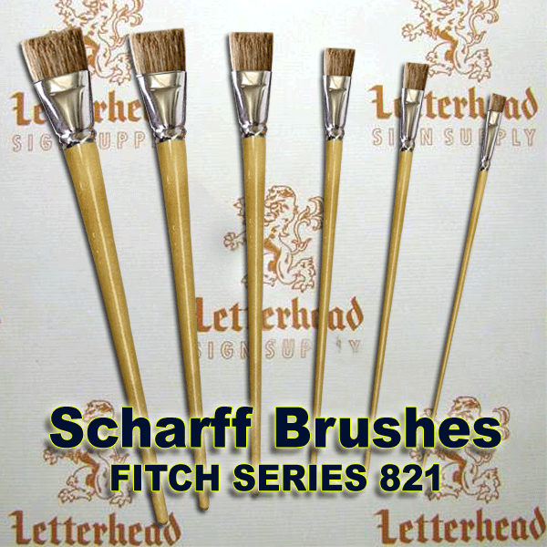 Fitch Lettering Brushes Short Scharff Brush-series 821