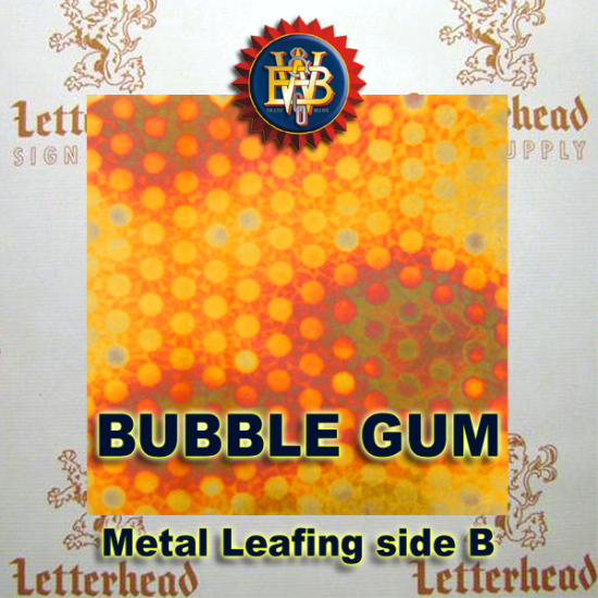 Variegated Metal Leaf-Bubble Gum